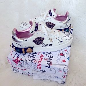 COPY - D&G Portofino Embellished Sneakers